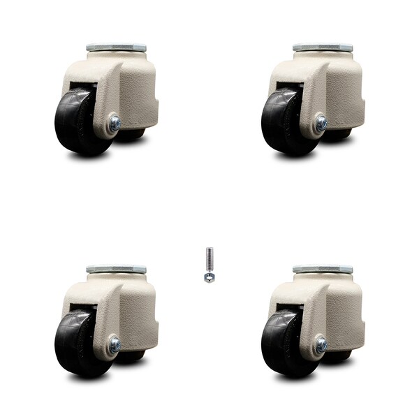 Service Caster Nylon Swivel TS Caster w/2.83" Black Wheel and M16 x 2.0mm x 24mm Stems, 4PK SCC-TSLV30S75-NYR-1100-4 - main